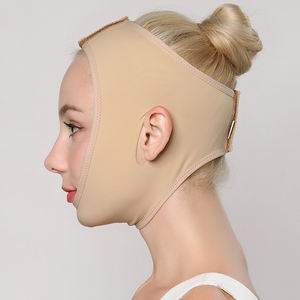 Perban pelangsing wajah kain elastis lembut bernapas ramah kulit tanpa tekanan mengangkat garis rahang mengurangi Edema wajah dagu ganda - Product Image 2