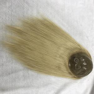 <span class=keywords><strong>Largo</strong></span> crudo de alta calidad 20 pulgadas Spiky Grey Laser Lace Top PU 6x11 peluca delgada pequeña Auburn Clip <span class=keywords><strong>en</strong></span> mujeres cabello humano Topper Rubio - Product Image 3