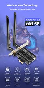 <span class=keywords><strong>Carte</strong></span> réseau sans fil 5400Mbps <span class=keywords><strong>WIFI</strong></span> 6E <span class=keywords><strong>PCI</strong></span>-E MTK7922 802.11AX 3 bandes 2.4G/5G/6Ghz <span class=keywords><strong>PCI</strong></span> E PCIE adaptateur <span class=keywords><strong>WIFI</strong></span> 2 en 1 - Product Image 4