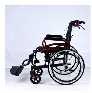 Silla de ruedas manual KS de aleación de aluminio, plegable, ligera, para rehabilitación de personas mayores - Product Image 4