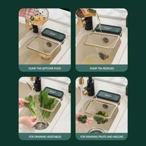 Steel Plastic <b>Kitchen</b> Sink Organizer Residue Filter Screen Holder Wall-Mounted Standing Type Functional Sustainable Design Boxed - Product Image 6