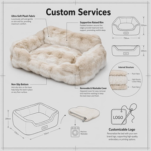 Lit orthopédique pour chien de grande taille, extra épais, style canapé avec couverture amovible et lavable pour grands chiens, chaise longue - Product Image 4