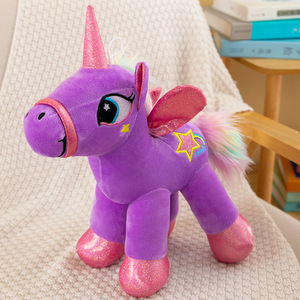 Boneka Hewan Unicorn Pelangi Kartun Berkualitas Tinggi Grosir untuk Anak Perempuan - Product Image 5