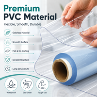 Rouleau de film souple en PVC transparent ultra-clair YJ, matériau flexible, vente en gros directe d'usine, OEM