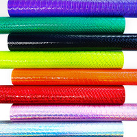 Tissu en cuir PU effet serpent irisé, antidérapant, imperméable, résistant à l'usure, pour sacs à main, bagages 9568