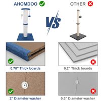 Starmon Poteau à gratter pour chat robuste de 34 pouces avec corde en sisal plus épaisse et boule suspendue
