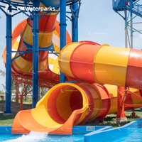 Kommerzielle Fiberglas-Wasserrutsche für Wasserparks, Outdoor-Fliegende-Teppich-Rutsche in Schüsselform für Heim- und Schulgebrauch, CMWaterparks Poolrutsche