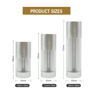 10ml + 10ml 25ml + 25ml nhựa chăm sóc da gói kép buồng chai refill airless chân không huyết thanh bơm Lotion chai - Product Image 4