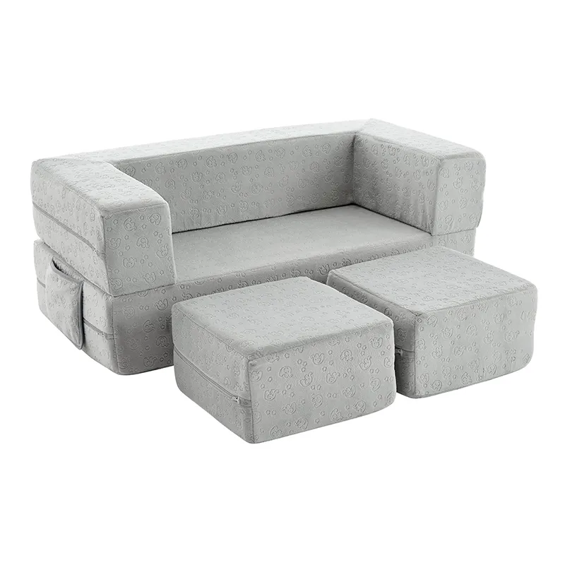 Modular Toddler đi văng sofa cho sân chơi trong nhà trẻ em Nugget đi văng mềm chơi Sofa giường phát sáng trong bóng tối