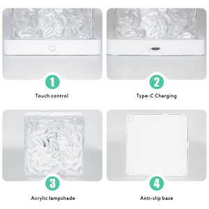 Luminorthe <span class=keywords><strong>Lumena</strong></span> Décoration de chambre à coucher RVB Lumière de nuit à flamme rotative à 16 couleurs Projecteur d'eau océanique Lumières d'ondulations d'eau Lampe - Product Image 4