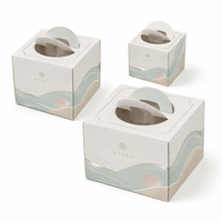 Cajas para Pasteles al por Mayor, Económicas, con Logotipo Personalizado, Cajas para Pasteles con Ventana, de Papel Kraft, Plegables, Blancas