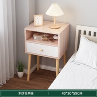 Mesa de Noche de Madera a Precio Económico con Dos Cajones