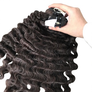 Cheveux vietnamiens, cheveux humains, ondulés, brun chocolat, prix de gros, prix direct usine - Product Image 1