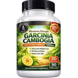 Comprimés Naturels à Base de Plantes pour un Ventre <span class=keywords><strong>Plat</strong></span> Garcinia Cambogia – Brûle-Graisse, Pilules Amincissantes, Supprime l'Appétit, Stimule l'Énergie chez les Adultes - Product Image 1