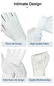 Guantes Blancos de Algodón Puro Ceremoniales, Suaves, Duraderos y Económicos, con Puño Elástico, de Alta Calidad, Personalizables para Etiqueta Laboral - Product Image 4