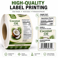 Étiquettes personnalisées pour huiles comestibles, autocollantes, résistantes à l'eau et à l'huile, en rouleau, pour l'emballage des bouteilles d'huile de tournesol et de noix de coco