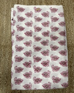Block Print Cotton Voile Soft Light <b>Weight</b> Running Summer Dressmaking Kimono Shirt Making Fabric By The Yard - Product Image 1