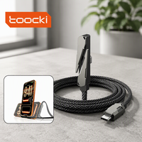 Câble de charge rapide Toocki 240W, cordon USB C vers USB C à angle de 90 degrés avec transfert de données à 480 Mbps pour les jeux, la visualisation de vidéos