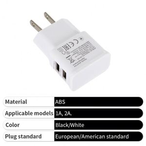 อะแดปเตอร์แปลงปลั๊กไฟแบบพกพา สีขาว จาก US เป็น EU 1A 220V พร้อมพอร์ต USB - Product Image 4