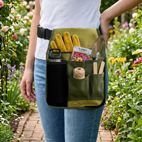 Sac banane kaki multi-poches en toile réglable pour infirmière, médecin, clinique, hôpital, extérieur – Organisateur médical et pochette utilitaire