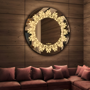 Smart <strong>Mirror</strong> Glass Touch Screen Bathroom <strong>Mirror</strong> Led <strong>Light</strong> <strong>up</strong> <strong>Mirror</strong> With Pattern - Product Image 2