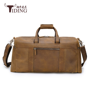 Bolsa de Viaje de Cuero Crazy Horse Tiding, Gran Capacidad, Correa Ajustable, Bolsa de Negocios para Hombre, Color Café - Product Image 2