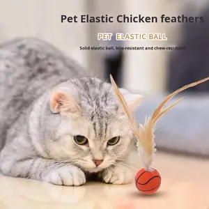 Modern Yeni Trend Kauçuk Elastik Spor Topu Kedi Oyuncağı - İnteraktif Atılabilir Evcil Hayvan Küresel Oyuncak - Product Image 4