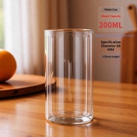Verre à double paroi en borosilicate épais, transparent, résistant à la chaleur, fait main, style nordique, réutilisable, compatible lave-vaisselle