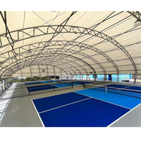 Auvent extérieur imperméable pour sports, membrane PVDF, prix usine, ODM OEM pour terrains de tennis, padel et volley-ball