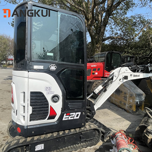 Mini-excavatrice sur chenilles E20 d'occasion de 2 tonnes à vendre, 95% neuve, avec certification EPA CE, excavatrice hydraulique d'origine E20 - Product Image 4
