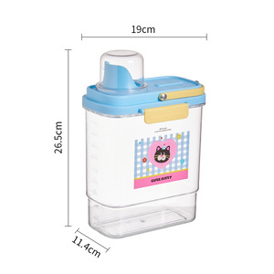 Portable Handle Pet Food <b>Storage</b> Container with U-Shaped Spout & Measuring Cup <b>for</b> Home Kitchen Dry Food Dispenser - Product Image 1