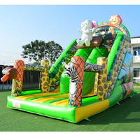 Toboggan gonflable commercial à double voie, sec/à eau, pour enfants, pour location de fête, directement de l'usine