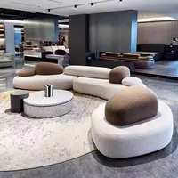 Juego de Muebles para Interiores, Mesa de Centro, Muebles de Madera para Salón, Sofá Cama con Estructura de Madera para Habitación de Hotel, Sofá Desmontable para Sala de Estar
