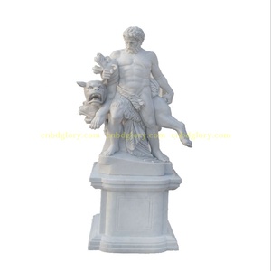 Sculpture Sur <span class=keywords><strong>pierre</strong></span> Marbre <span class=keywords><strong>Mythologie</strong></span> Statue Équitation Cheval Volant - Product Image 4