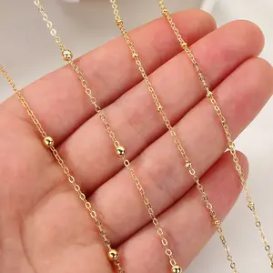 Permanent Jewelry Chains Gold Bulk Chain Making 14k 18k 9k For Permanent Gold Plated Jewelry 10k Jewelry 24k