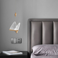JACKSUN-Lampe suspendue dorée en forme de papillon, luminaire à LED 4W pour îlots de cuisine, chambre à coucher, salle à manger