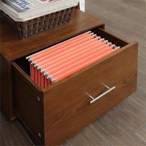 Wholesales Customized Freestanding Display <strong>Leaning</strong> Storage <strong>Shelves</strong> Rustic Wooden <strong>Ladder</strong> Bookcase with File Drawer - Product Image 2