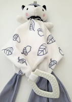 Couverture de sécurité personnalisée en peluche douce en forme de renard, jouets en peluche pour bébés