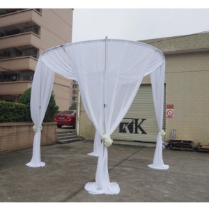 Heavy duty aluminum pipe and drape round adjustable curtain kits for outdoor wedding - Product Image 3