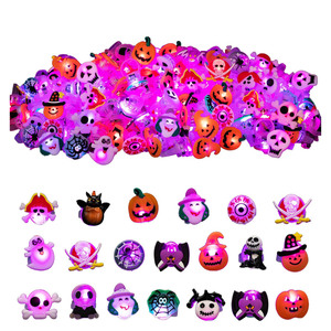 Factory Wholesale LED Flashing Light up Glowing Finger Ring Toys Electronic Fun Birthday <b>Gifts</b> Children Halloween Kids Toys - Product Image 1