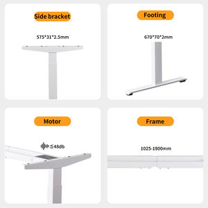 Rangka Meja Kantor Eksekutif Elektrik, Meja Berdiri dengan Ketinggian yang Dapat Disesuaikan, Meja Komputer Berdiri untuk Penggunaan di Kantor dan Rumah - Product Image 6