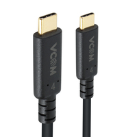 Cable de Datos USB C VCOM de 0.8m 1.2m, Precio de Fábrica, 40Gbps, con Chip IC, Revestimiento de PVC Duradero, Cable de Carga Rápida USB4 de 100W