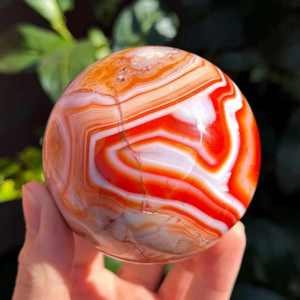 Esfera de Ágata Cornalina Roja Natural al por Mayor, Bola Decorativa de Piedra Curativa de Cristal Pulido, Esfera de Sardónix Roja - Product Image 3