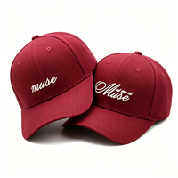Gorra de Béisbol Personalizada con Logotipo Bordado, Ajustable, Casual, de Algodón Borgoña, Estructurada, para Hombre y Mujer