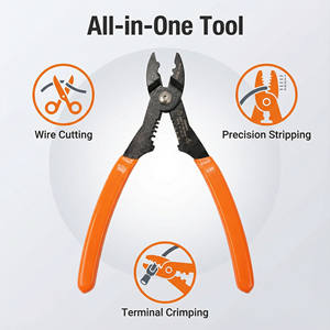 经济高效的三合一 12-20 AWG 剥线钳压接钳碳钢，适用于家居装修 - Product Image 3