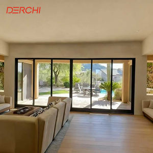 High-End Modern alüminyum cam sürgülü Villa kapıları evler için dış oteller Villa oturma odaları cam kapılar - Product Image 1