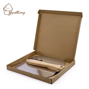 Holz pizza schälen Aluminium Werkzeug Multifunktion ale Kuchen Pizza Peel Shovel quadratische runde faltbare Pizzas chaufel