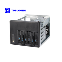 Boîtier NAS Mini-ITX NAS-06, 6 baies 3,5'' (compatible 2,5'') avec échange à chaud, prise en charge d'alimentation flexible 1U, SGCC 0,8 mm, avec backplane SATA III 6 Gb/s.