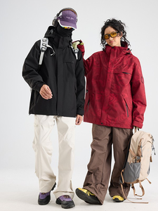 Veste d'extérieur d'usine pour <span class=keywords><strong>femme</strong></span>, trois-en-un, détachable, coupe-vent, imperméable, avec doublure polaire chaude, pour homme, idéale pour la montagne - Product Image 4
