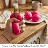 Schattige Dragon Fruit Squishies Zachte Knijp Stressballen Zintuiglijke Fidget Speelgoed Ontspanning voor Kinderen Klaslokaal School Kantoor Thuis
